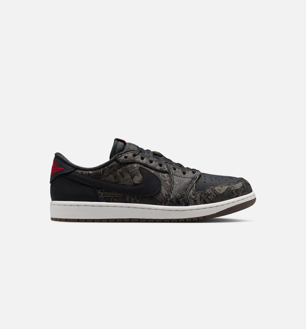 Air Jordan 1 Retro Low OG Laser Men's Shoes - Black/Varsity Red