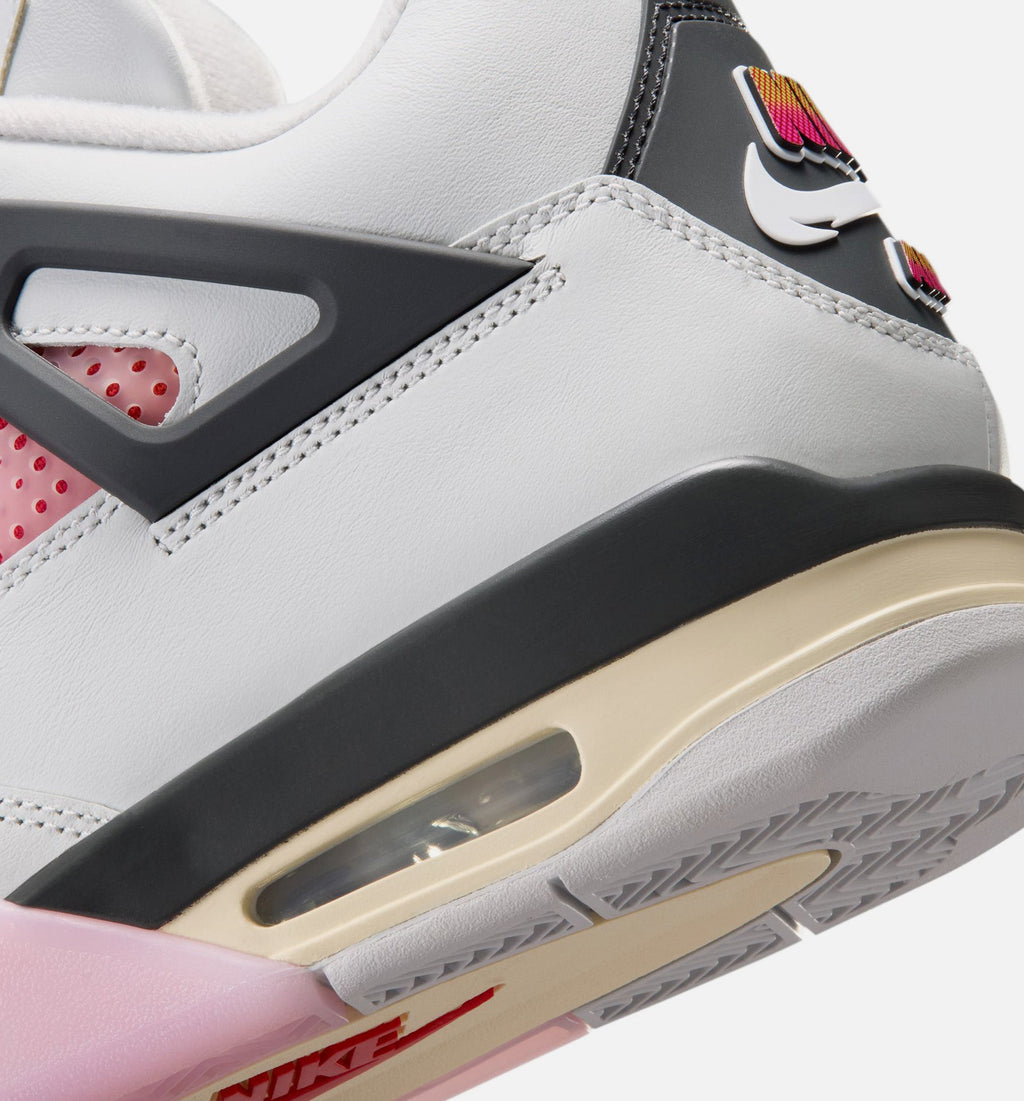 Air Jordan 4 Retro Comic Men's Shoes - Off White/Fire Pink