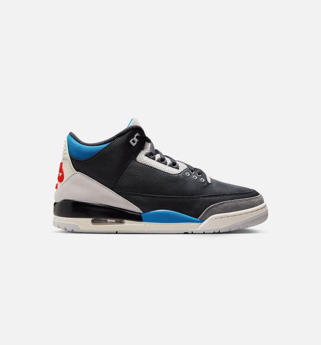 Air Jordan 3 Retro OG Rare Air Men's Shoes - Black/Chile Red