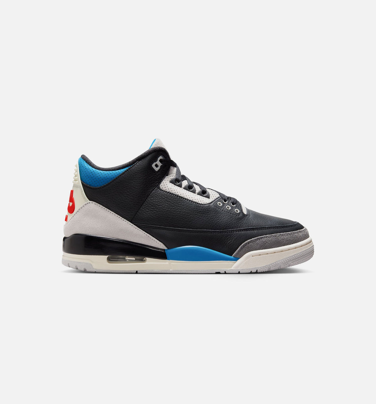 Air Jordan 3 Retro OG Rare Air Men's Shoes - Black/Chile Red