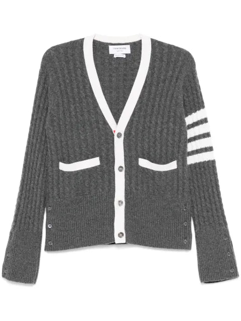 Thom Browne cashmere baby cable stitch 4-Bar cardigan