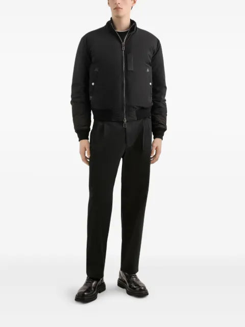 Dolce & Gabbana leather-trimmed bomber jacket