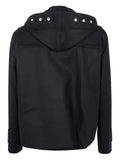 sacai hooded toggle-fastening jacket