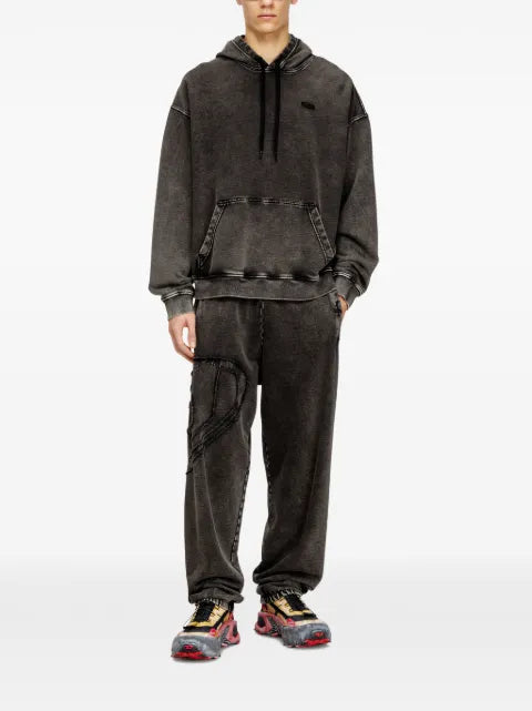 Diesel hoodie with raw-cut back patch