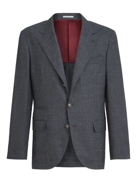 Brunello Cucinelli slubbed buttons blazer
