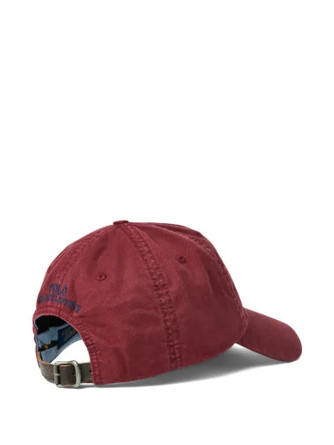Polo Ralph Lauren embroidered leather-strap baseball cap