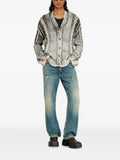 Diesel treated cable-knit cardigan