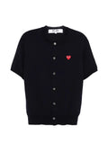 Comme Des Garçons Play Kids heart-patch short-sleeve cardigan