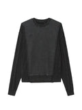 FIVE CM cable-knit panelled sweatshirt
