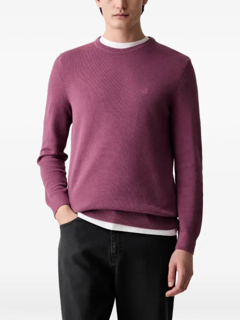 Marc O'Polo logo-embroidered waffle-knit sweater