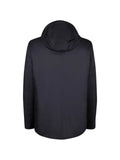 Moorer hooded concealed-fastening jacket