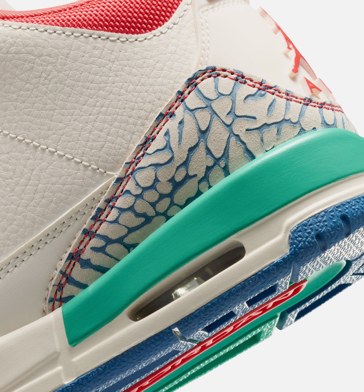 Air Jordan 3 Retro Play Your Way | Grade School Lifestyle Shoe | Chalk/Crossover Red/True Blue/Kinetic Green