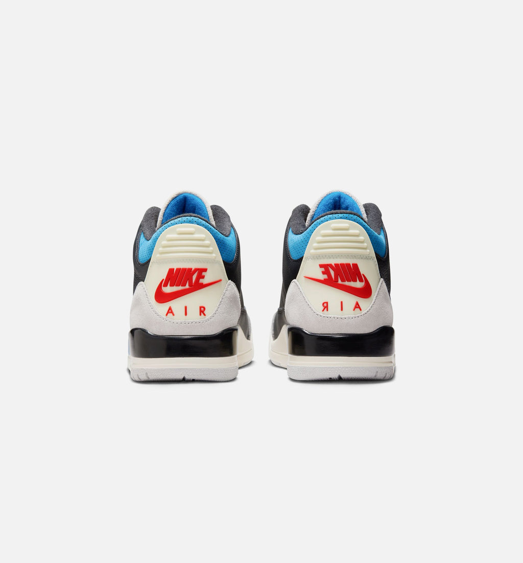 Air Jordan 3 Retro OG Rare Air Men's Shoes - Black/Chile Red