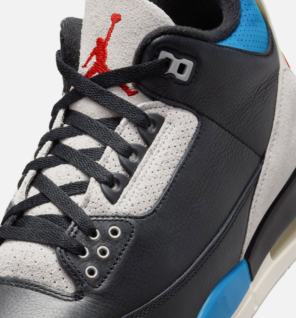 Air Jordan 3 Retro OG Rare Air Men's Shoes - Black/Chile Red
