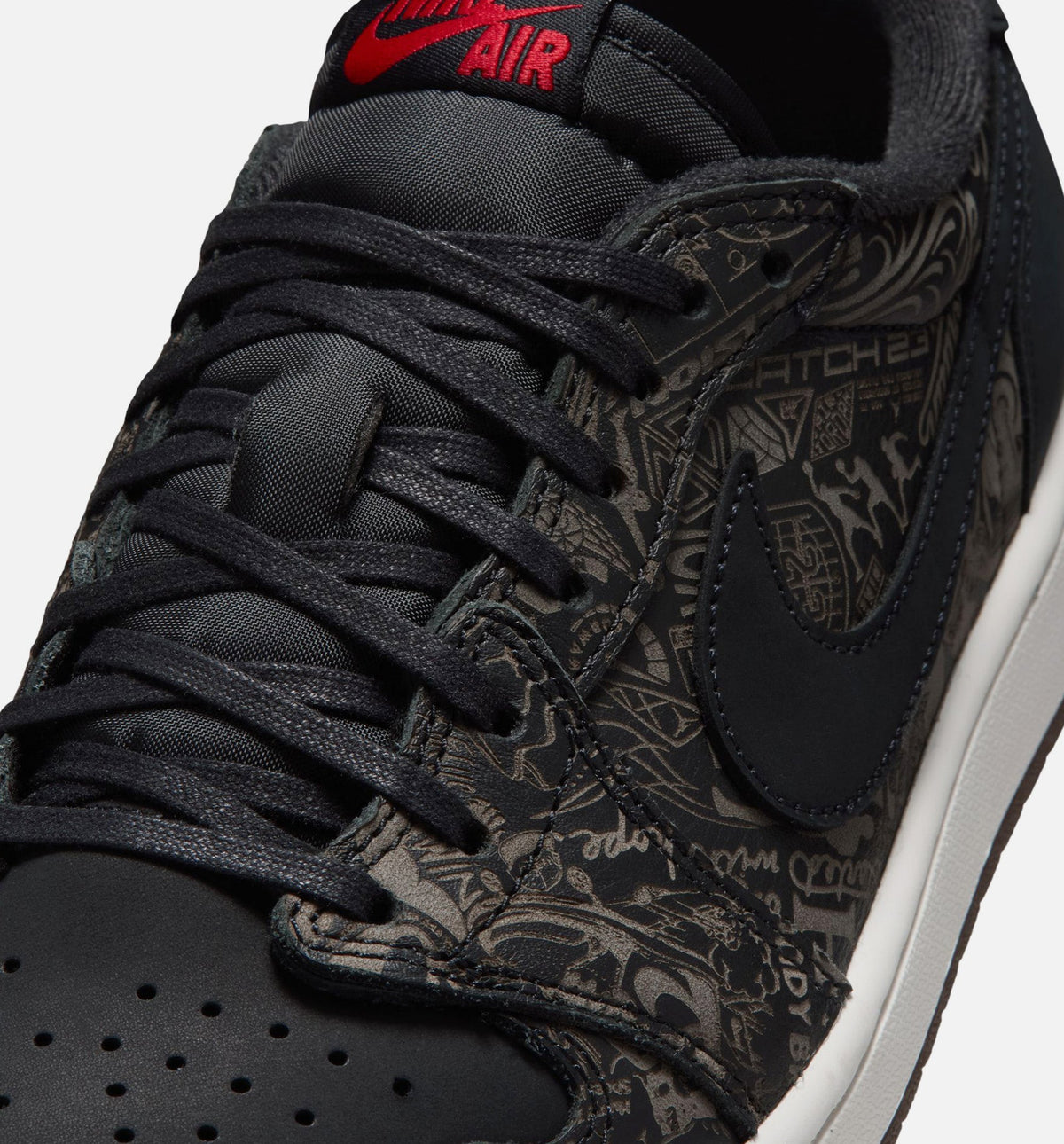Air Jordan 1 Retro Low OG Laser Men's Shoes - Black/Varsity Red
