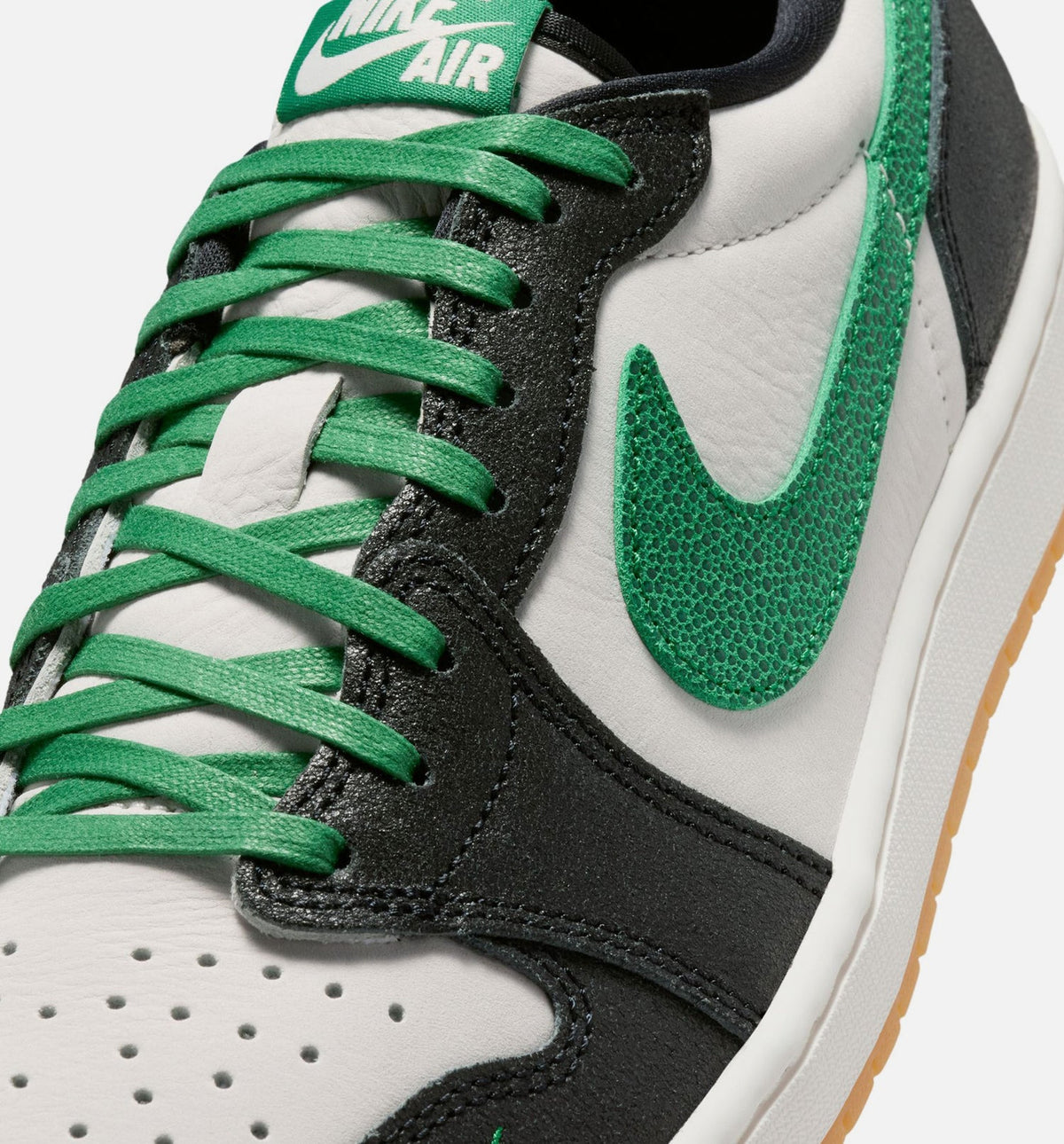 Air Jordan 1 Retro Low OG Men's Shoes - Phantom/Pine Green