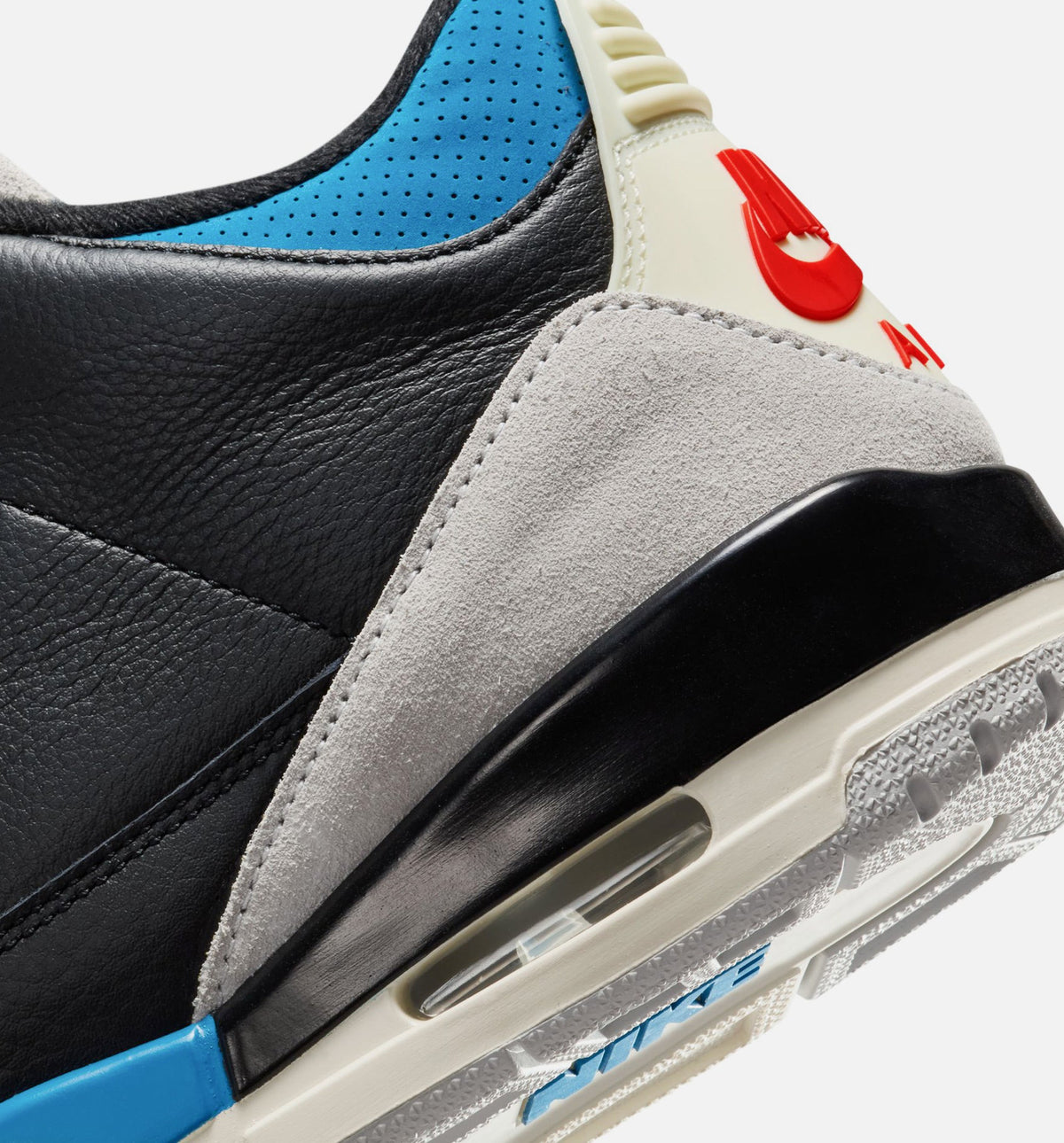 Air Jordan 3 Retro OG Rare Air Men's Shoes - Black/Chile Red