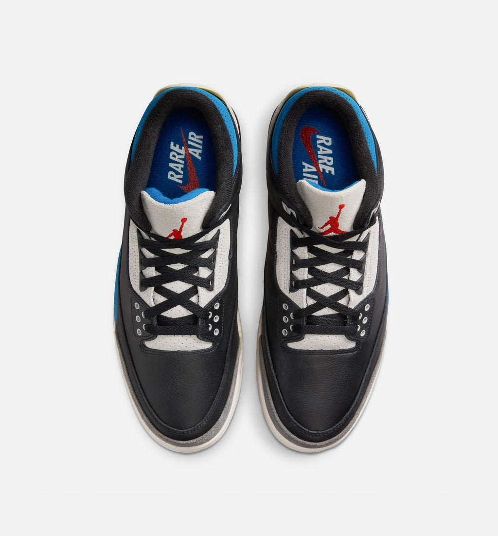 Air Jordan 3 Retro OG Rare Air Men's Shoes - Black/Chile Red