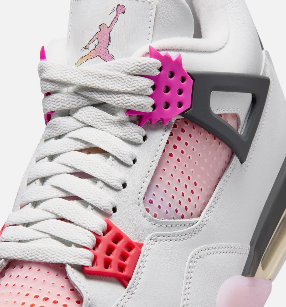 Air Jordan 4 Retro Comic Men's Shoes - Off White/Fire Pink