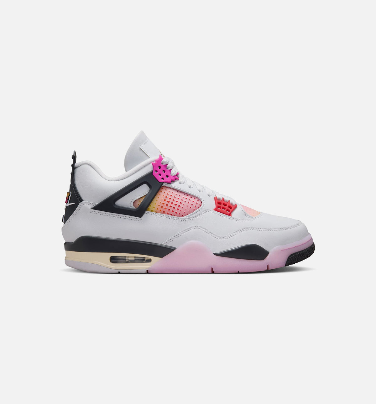 Air Jordan 4 Retro Comic Men's Shoes - Off White/Fire Pink