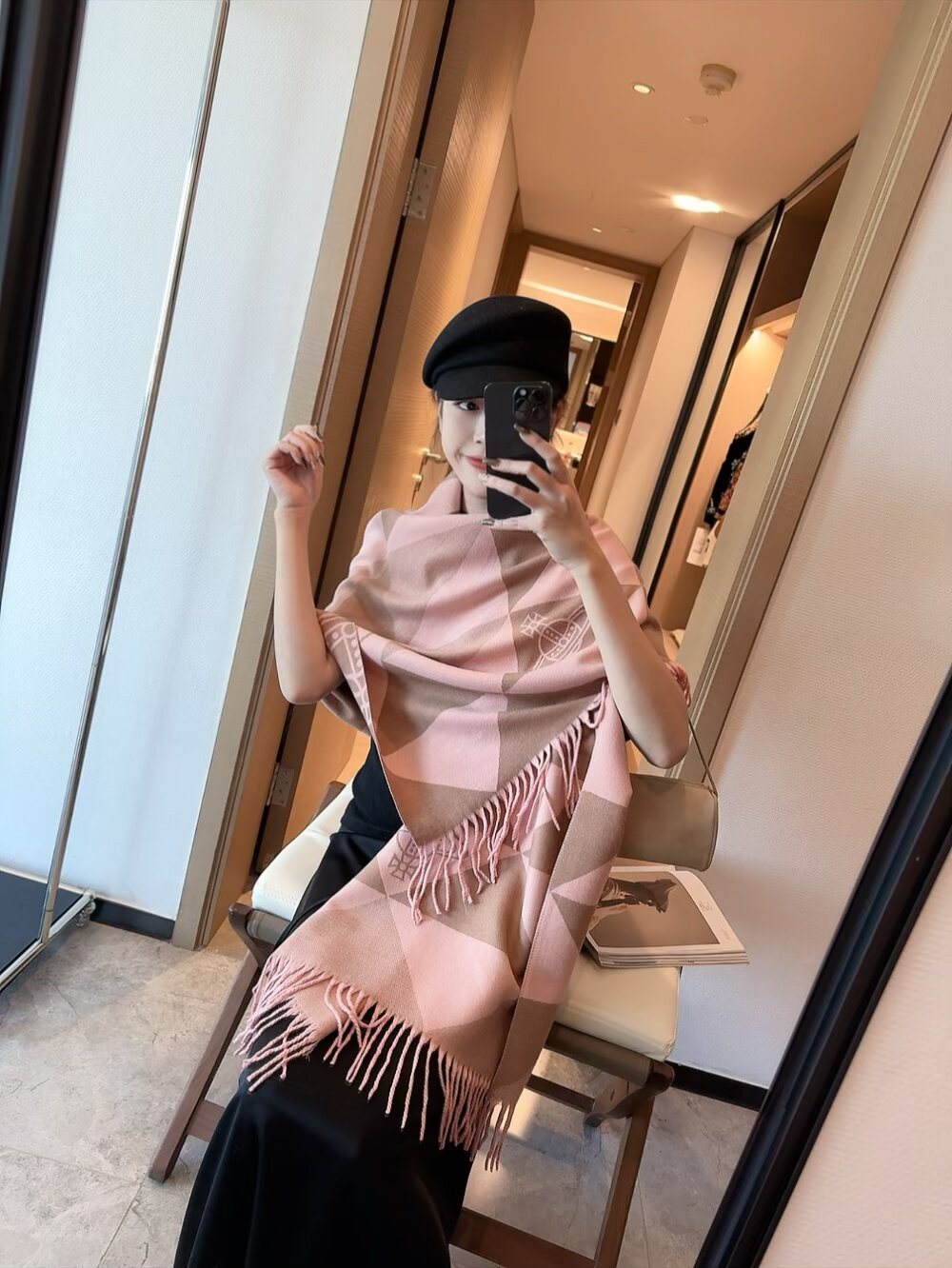 Vivienne Westwood Geometric Orb Fringe Scarf