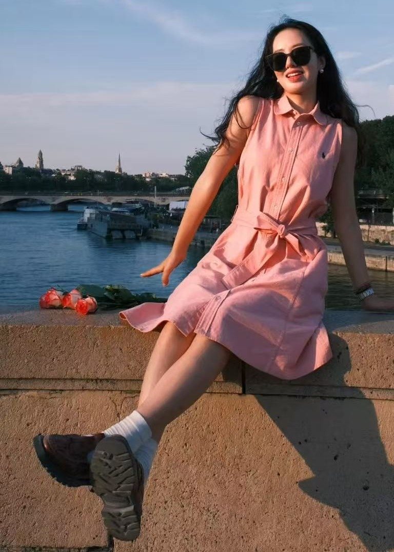 Ralph Lauren Sleeveless Belted Oxford Shirt Dress