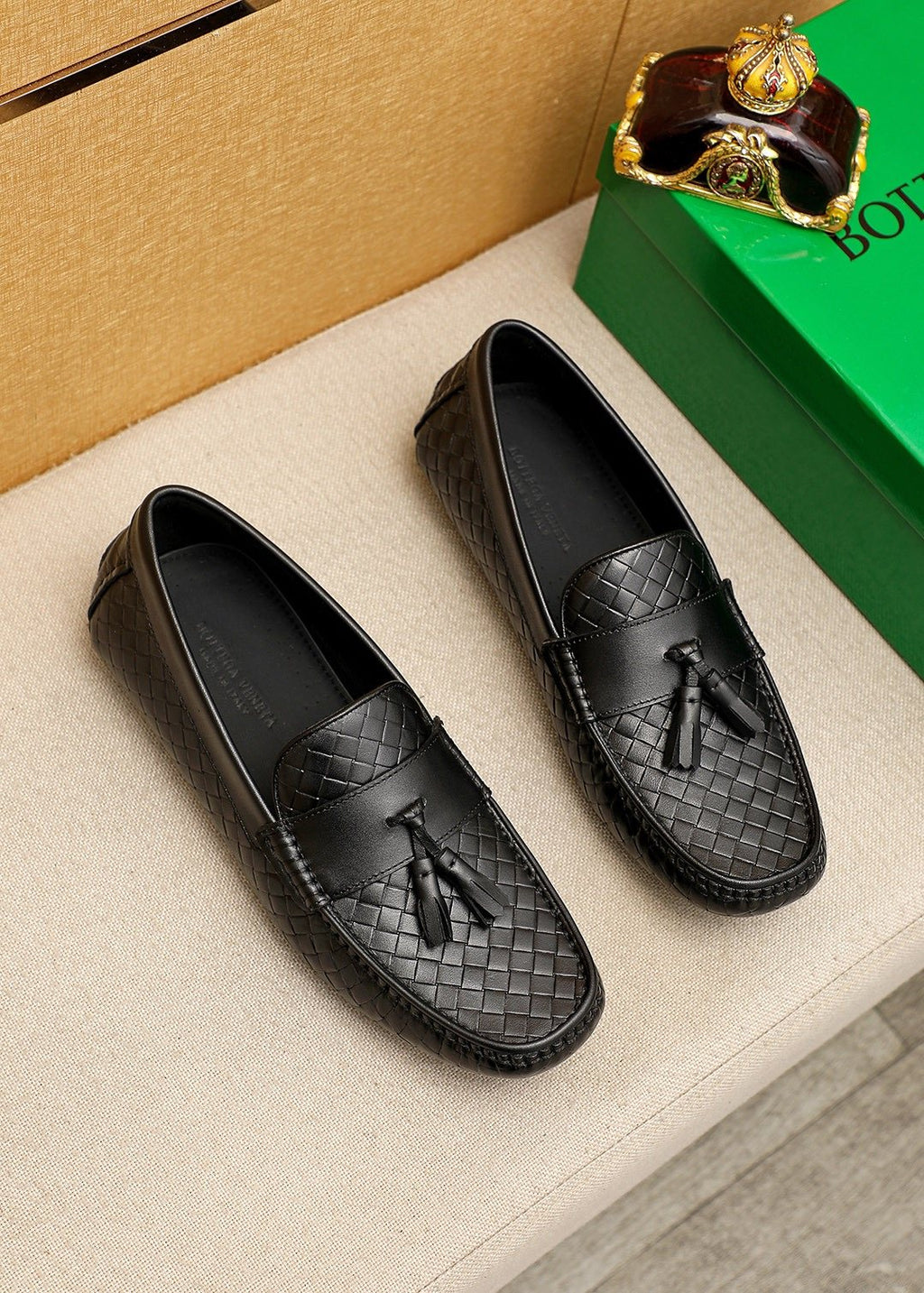 Bottega Veneta Black Tassel Loafers