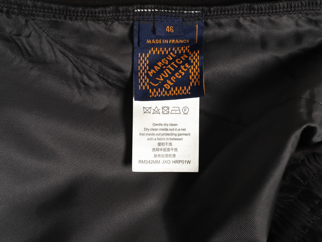 Louis Vuitton Tonal Monogram-Style Drawstring Shorts - Black